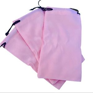 3 Microfiber Sunglass Cases/Pouches, Pink, NEW, Set